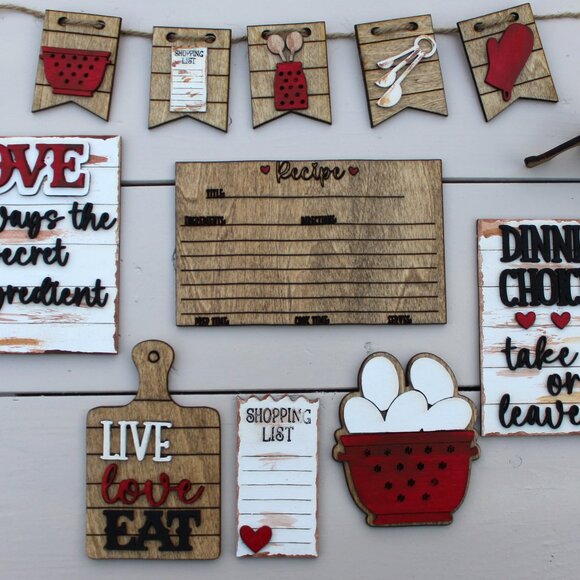 Handmade Tiered Tray Decor - Live Love Eat - Picture 2 of 12